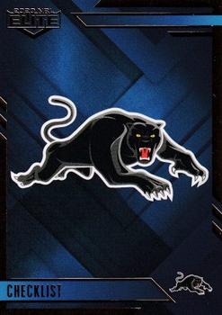 2020 NRL Elite - Mojo Sapphire #MS091 Penrith Panthers Checklist Front
